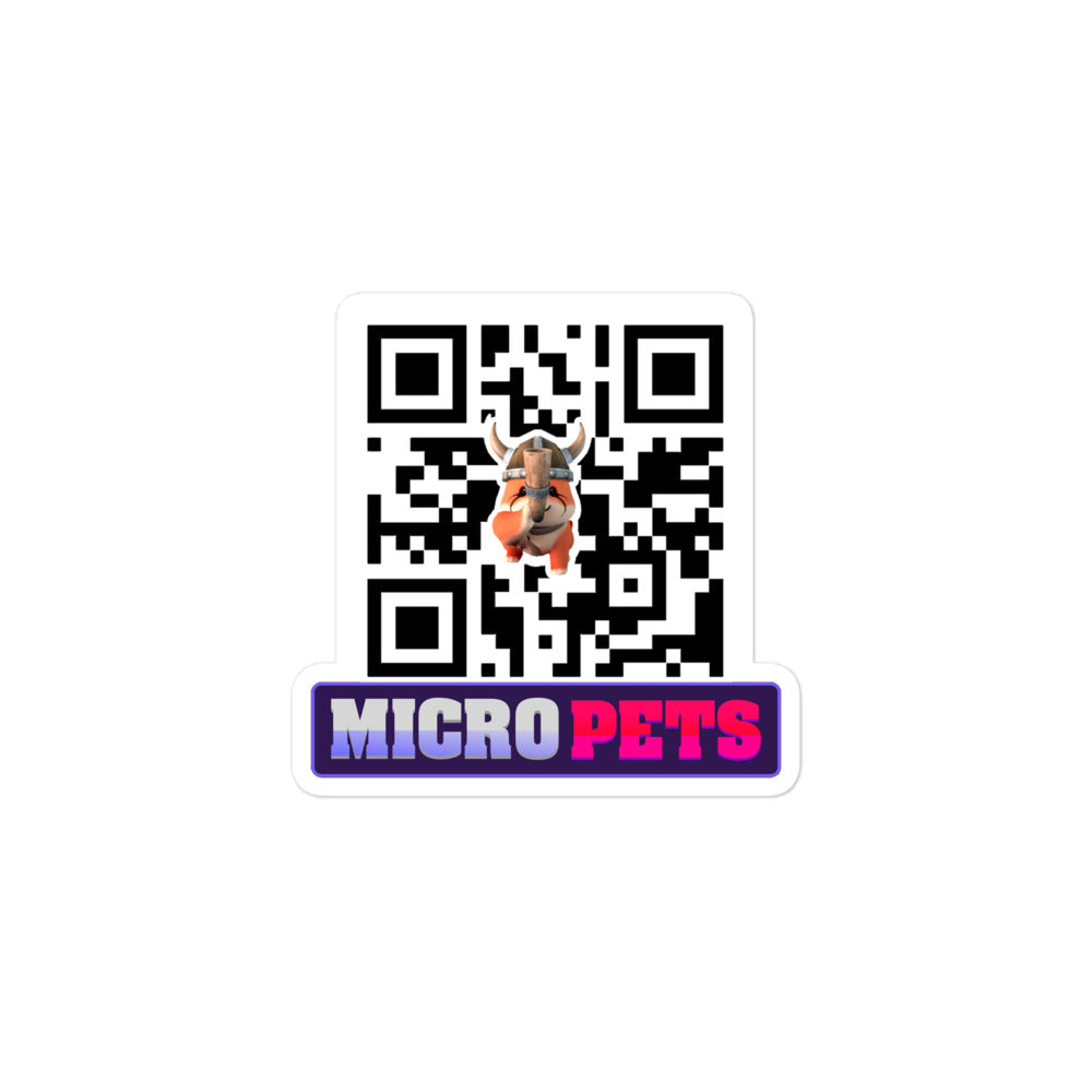 Micropets Floki QR Code Sticker