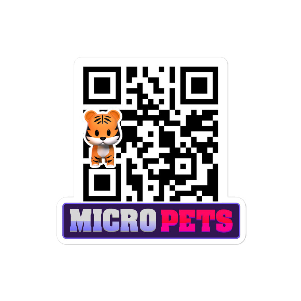 Micropets Tiger QR Code Sticker