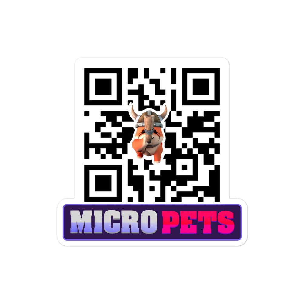Micropets Floki QR Code Sticker
