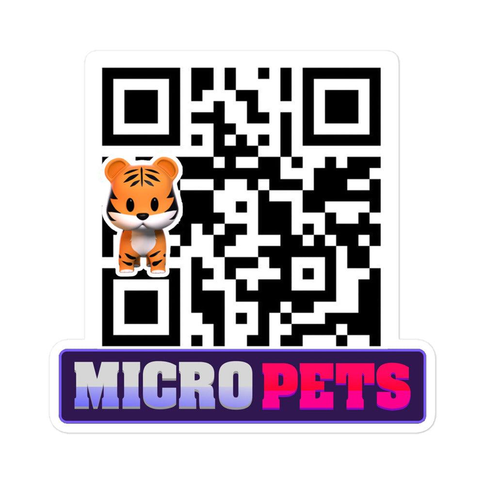 Micropets Tiger QR Code Sticker