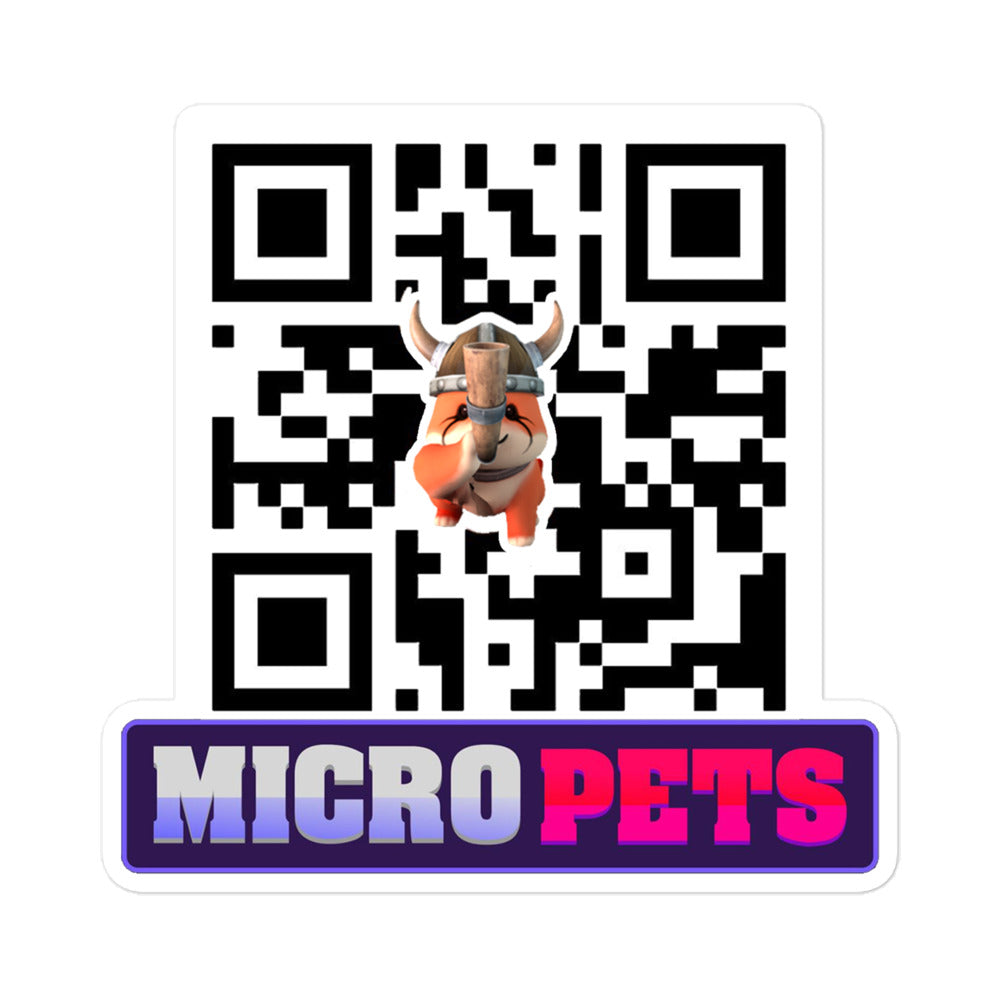 Micropets Floki QR Code Sticker