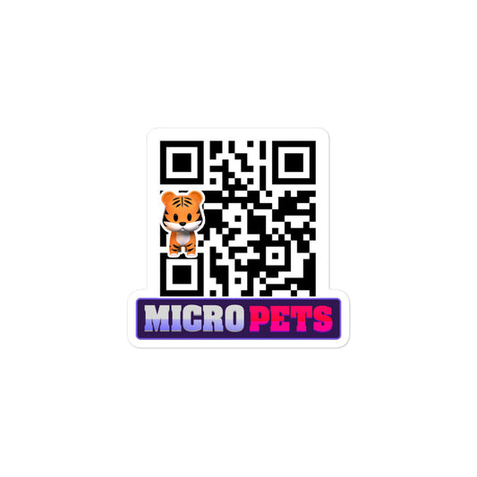 Micropets Tiger QR Code Sticker