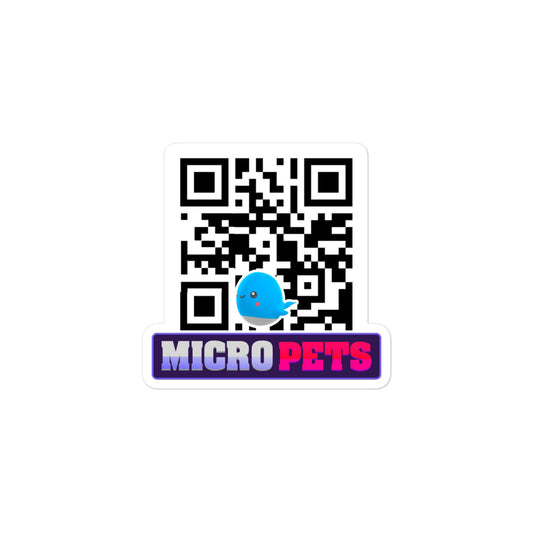 Micropets Whale QR Code Sticker