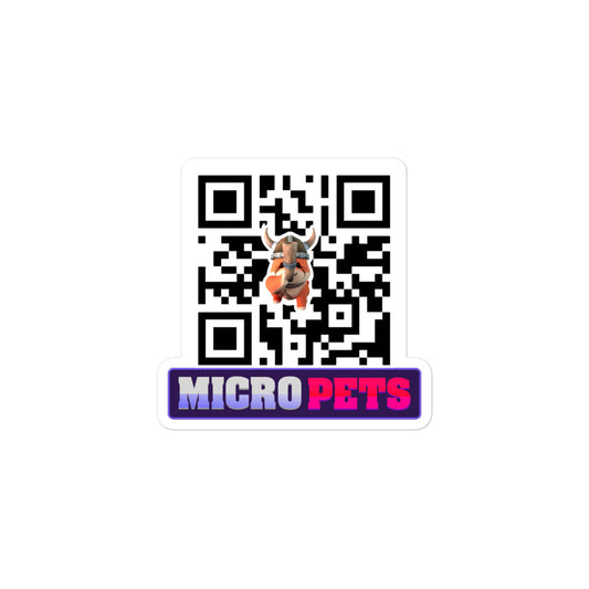 Micropets Floki QR Code Sticker